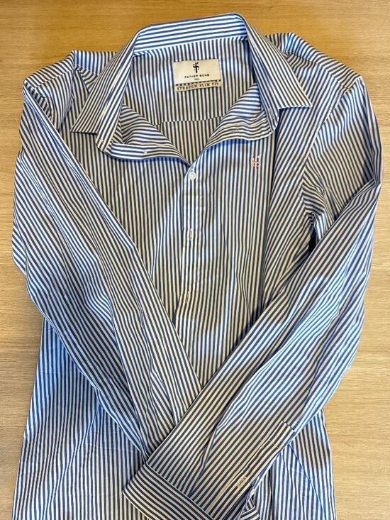 Father Sons striped blue white button down shirt, XXL lightweight - Picture 1 of 5